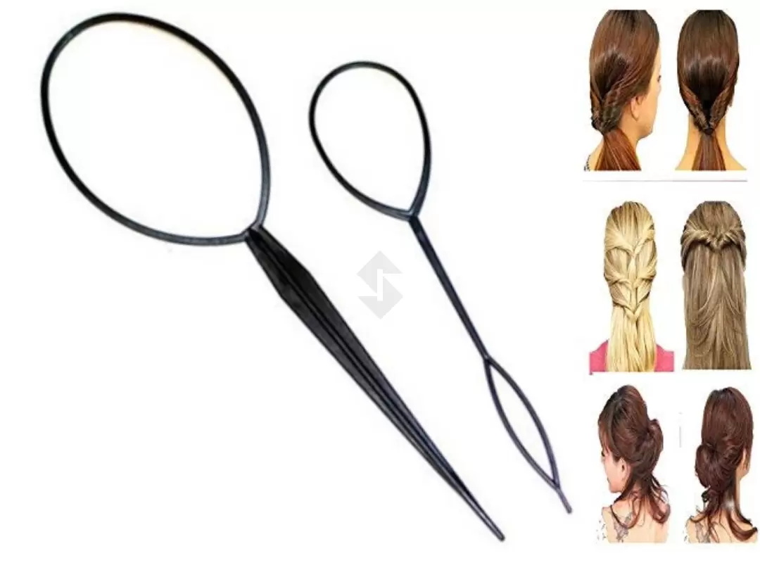 2 PIECE HAIR BRAID TOPSY TWIST STYLING LOOP PONYTAIL MAKER STYLING TOOL